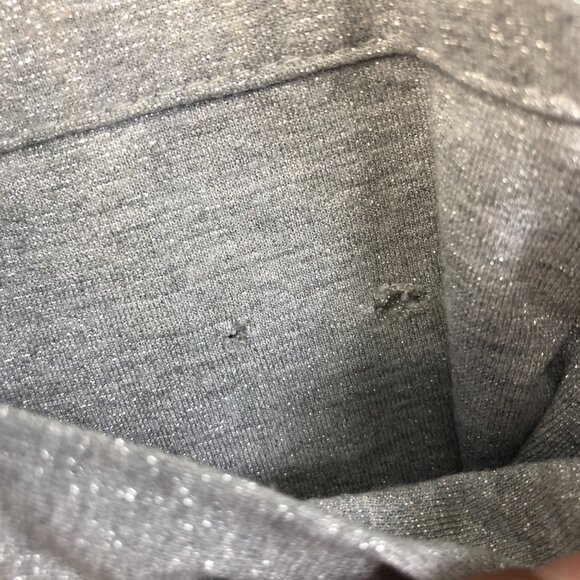 BKE Red Long Sleeve Gray Sparkle Button-Front Cardigan Women's M Pocket Stretch - Picture 8 of 11